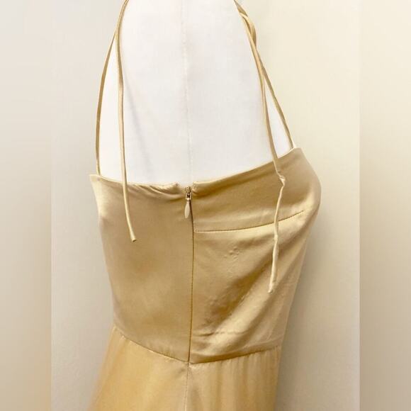 Amanda Uprichard chiara dress in earth. Silk - Picture 10 of 16